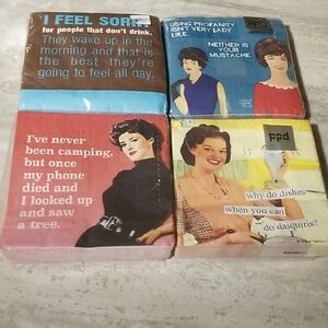 Retro Style Humor Beverage Napkins  New